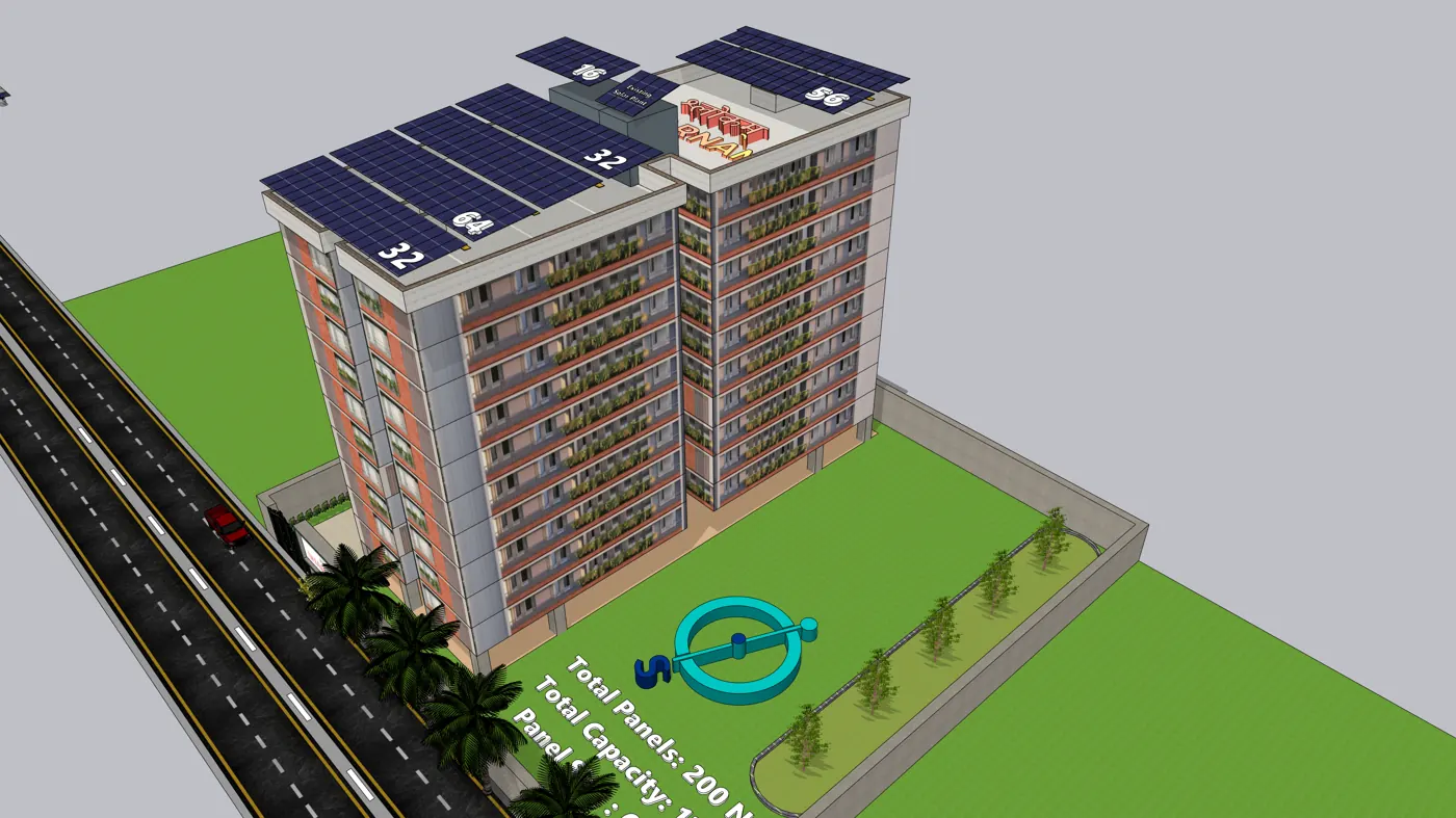 Site view with the entrance, Shlokam Sharanam, Ahmedabad